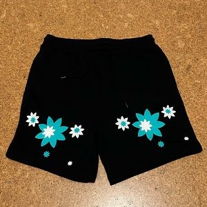 Black drawstring shorts